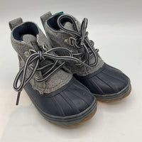 Size 6: Sperry Gray/Blue Wool Duck Rain Boots