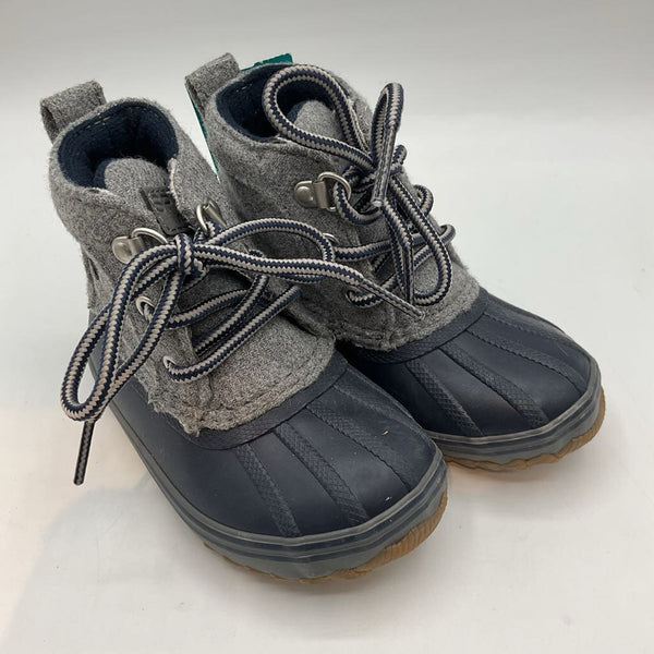 Size 6: Sperry Gray/Blue Wool Duck Rain Boots