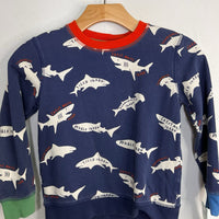 Size 7-8: Boden Navy/White Sharks Sweatshirt