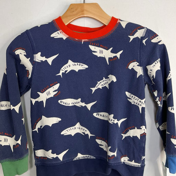 Size 7-8: Boden Navy/White Sharks Sweatshirt