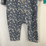 Size 9m: H&M Blue/White Floral Ruffle Trim Romper