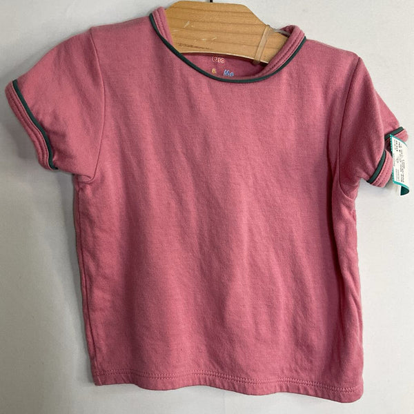 Size 12m: Oso & Me Pink/Green Trim T-Shirt