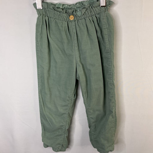 Size 2: H&M Green Corduroy Soft Waist Pants