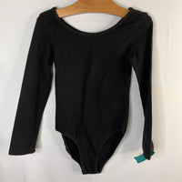 Size 6-8: Purple Black Long Sleeve Leotard