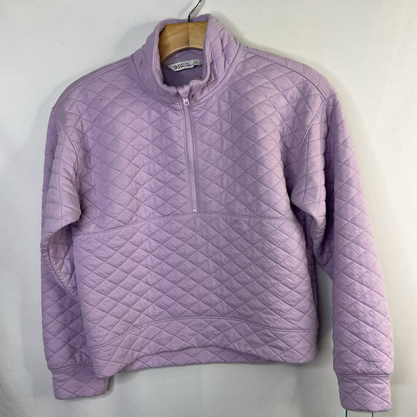 Size 10-12: DSG Purple Quilted 1/2 Zip Pullover