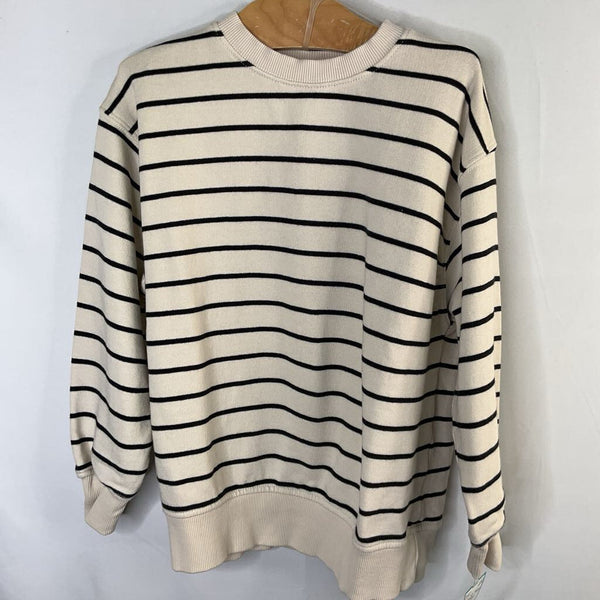 Size 6-7: Zara Black/White Striped Sweatshirt