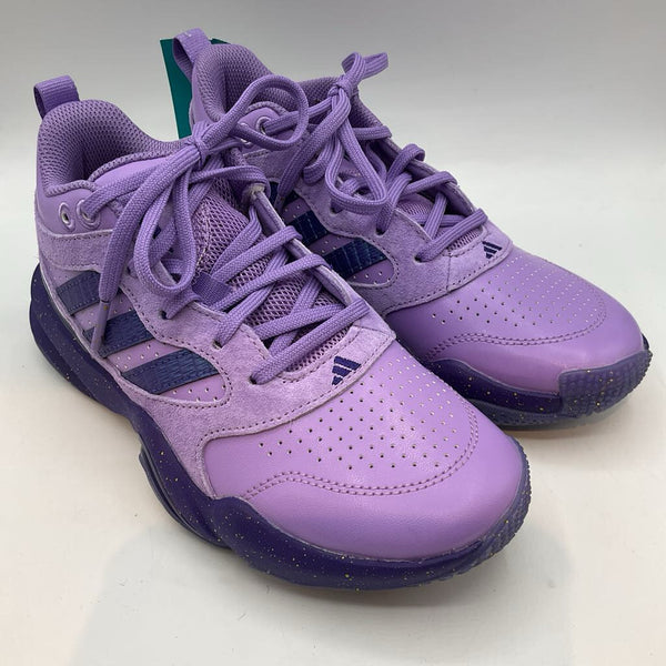 Size 3.5Y: Adidas Purple Mahomes 2 Impact Football Turf Sneakers