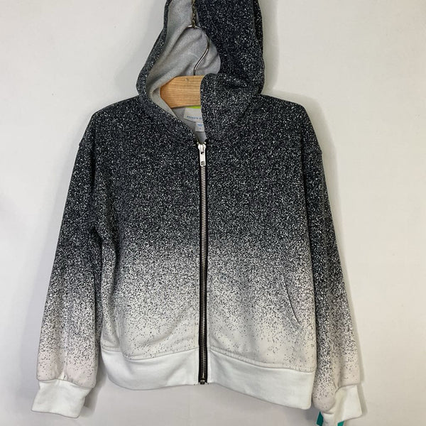 Size 6: Rockets of Awesome Black/White Splatter Zip-Up Hoodie