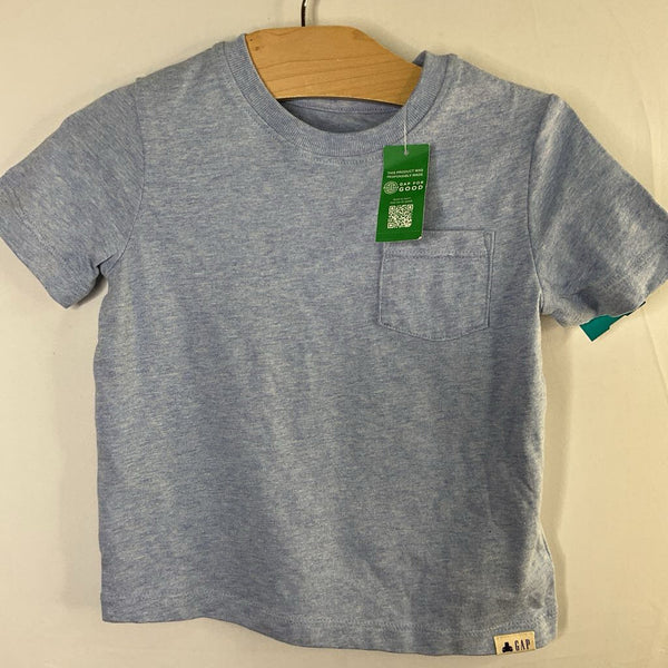 Size 2: Gap Heathered Blue Pocket T-Shirt NEW w/ Tags