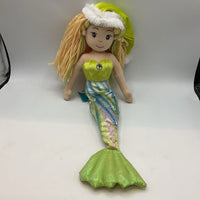Aurora Green Shimmer Holiday Mermaid Plush