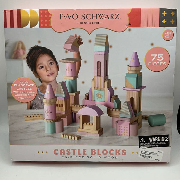 FAO Schwarz Medieval Princesses Wooden Castle Building Blocks