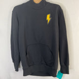 Size 6: Wee Monster Black/Yellow Smiley Monster Pullover Hoodie