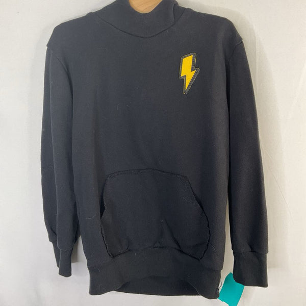 Size 6: Wee Monster Black/Yellow Smiley Monster Pullover Hoodie