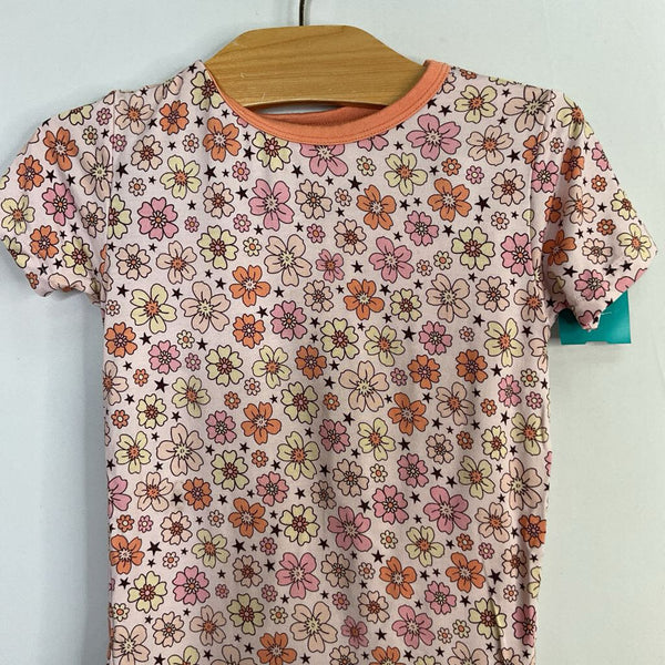 Size 3: In my Jammers Pink/Orange/Yellow Floral Bamboo 2pc PJs