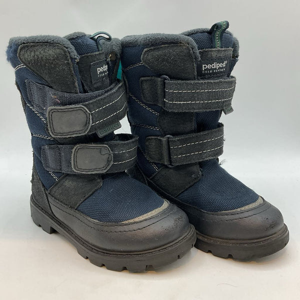 Size 9-10: Pediped Blue/Black Velcro Snow Boots