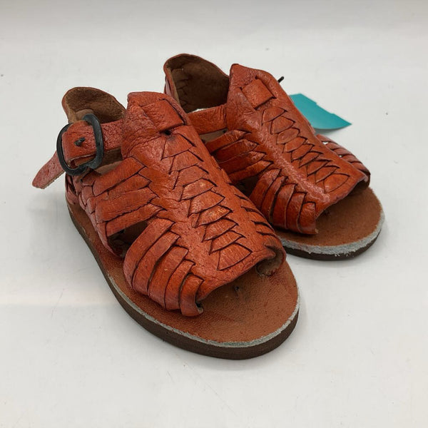 Size 2-3: Brown Braided Sandals