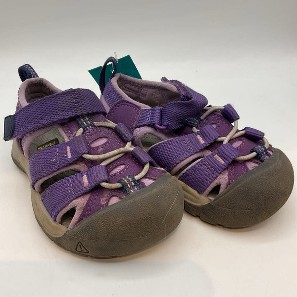 Size 7: Keen Purple/Gray Velcro Strap Sandals
