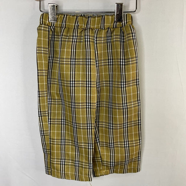 Size 9-12m: Green/White/Black Plaid Soft Waist Pants