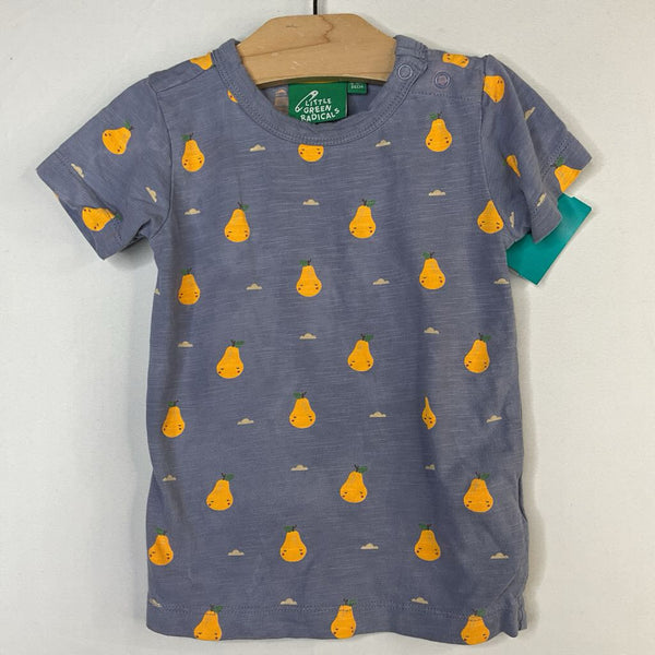 Size 12-18m: Little Green Radicals Blue/Yellow Pears T-Shirt