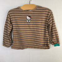 Size 18m: Zara Brown/Navy Striped Hello Kitty Long Sleeve Shirt