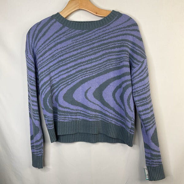 Size 10-12: Treasure & Bond Purple/Blue Waves Sweater