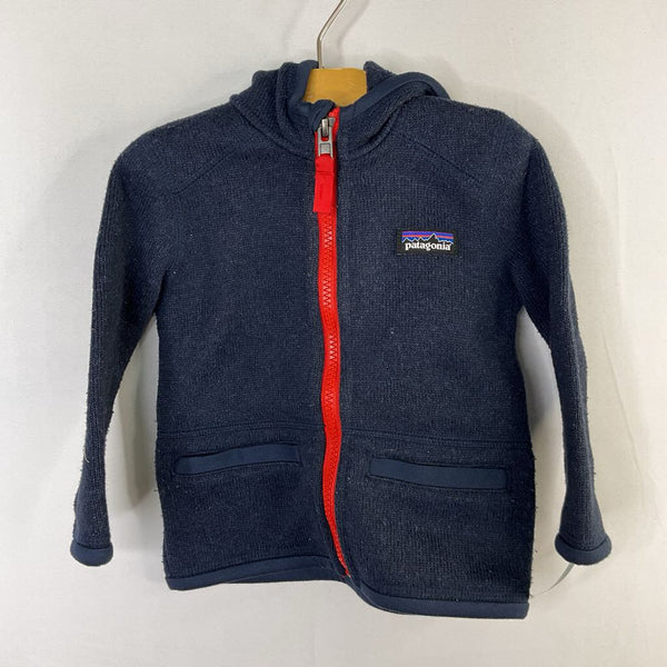 Size 6-12n: Patagonia Navy/Red Trim Better Sweater Zip-Up Hoodie