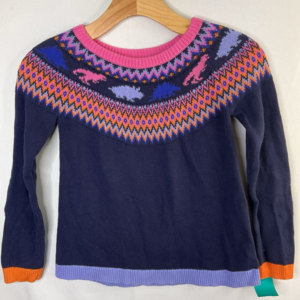 Size 8: Tucker + Tate Navy/Pink/Orange Dinos Sweater