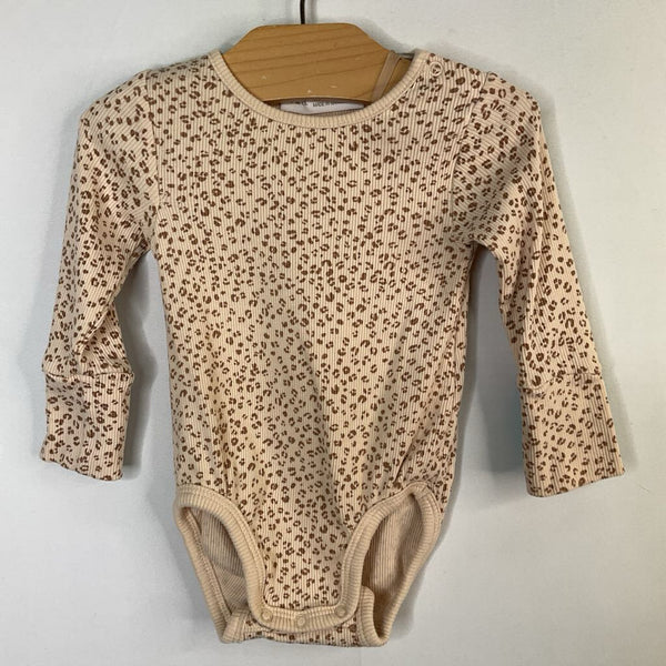 Size 3-6m: Zara Tan/Brown Leopard Print Onesie