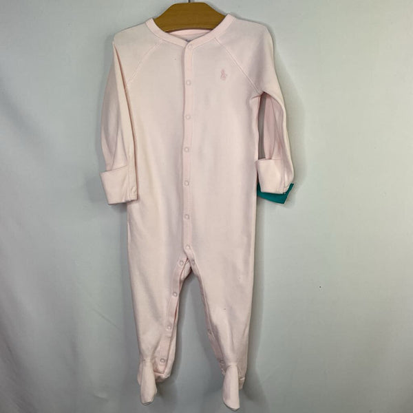 Size 6-9m: Ralph Lauren Pink Snap-Up Footy Romper