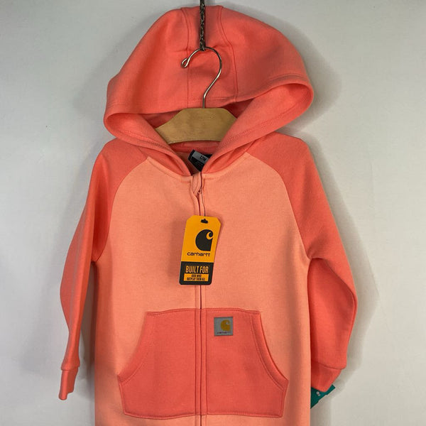 Size 12m: Carhartt Two Tone Orange Fleece Lined Hooded Romper NEW w/ Tags