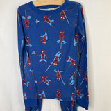 Size 8 (130): Hanna Andersson Blue/Red Spider-Man Organic Cotton 2pc PJs
