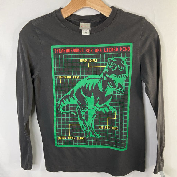 Size 8 (130): Hanna Andersson Black/Green T-Rex Long Sleeve Shirt