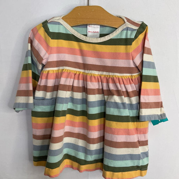Size 6-12m (70): Hanna Andersson Colorful Neutrals Long Sleeve Pocket Dress