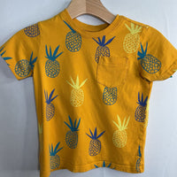 Size 7: Tea Yellow/Blue Pineapples T-Shirt