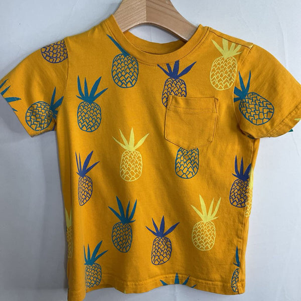Size 7: Tea Yellow/Blue Pineapples T-Shirt