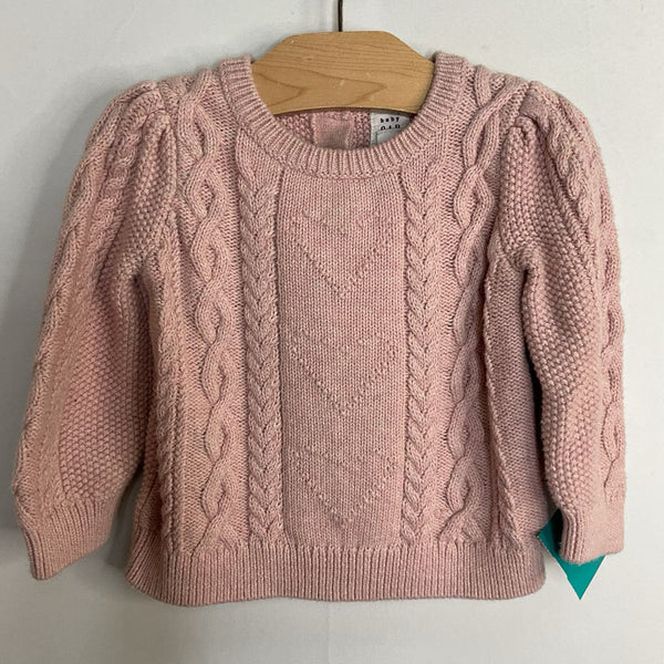 Size 6-12m: Gap Pink Cable Knit Sweater