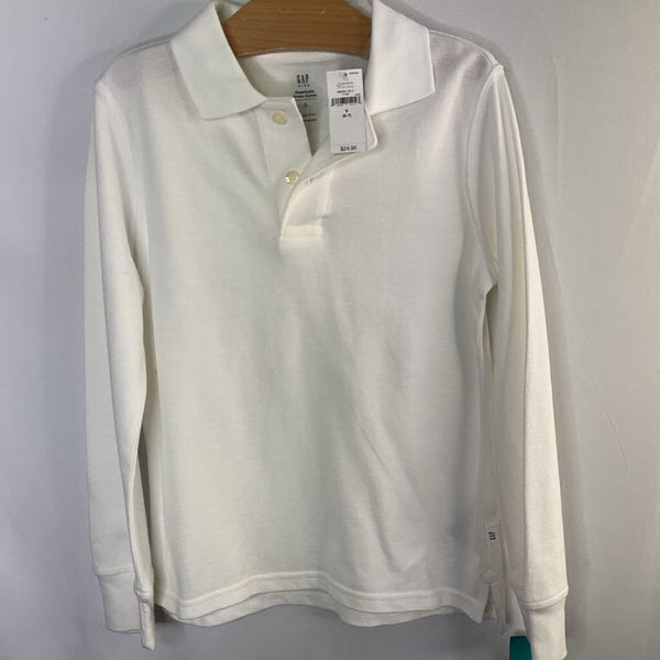 Size 6-7: Gap White Long Sleeve Polo NEW w/ Tags