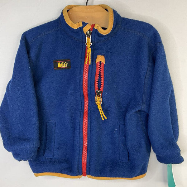 Size 12m: REI Blue/Yellow/Red Trim Fleece Zip Up Coat