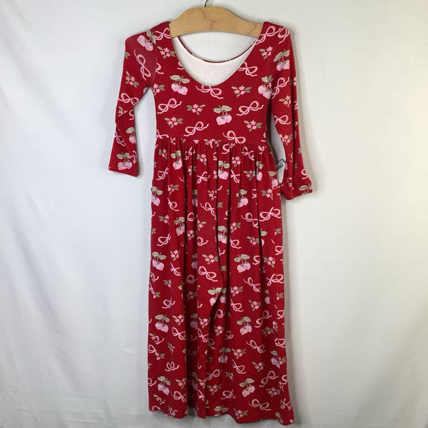 Size 3: Sweet Honey Red/Pink Bows/Strawberries Jumpsuit