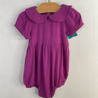 Size 3-6m: Kate Quinn Purple Bamboo Collared Onesie
