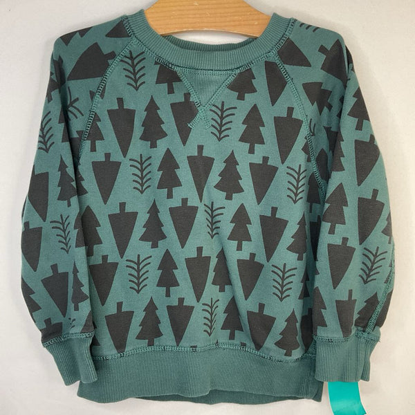 Size 4 (100): Hanna Andersson Green/Black Trees Sweatshirt