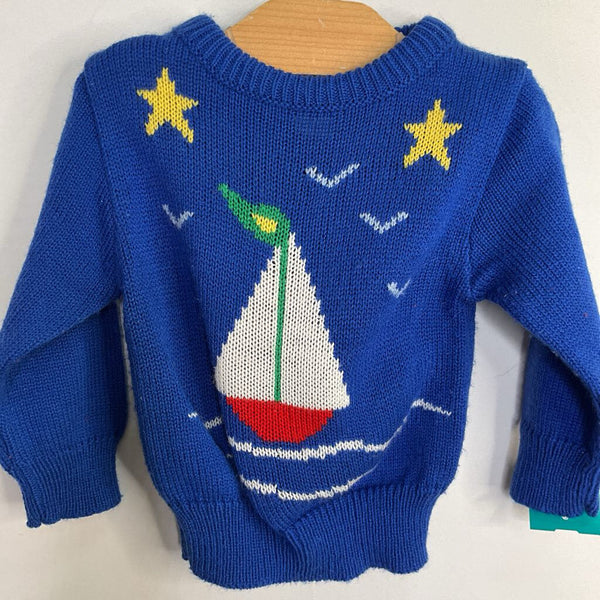 Size 12m: OshKosh Vintage Blue Sailboat Sweater