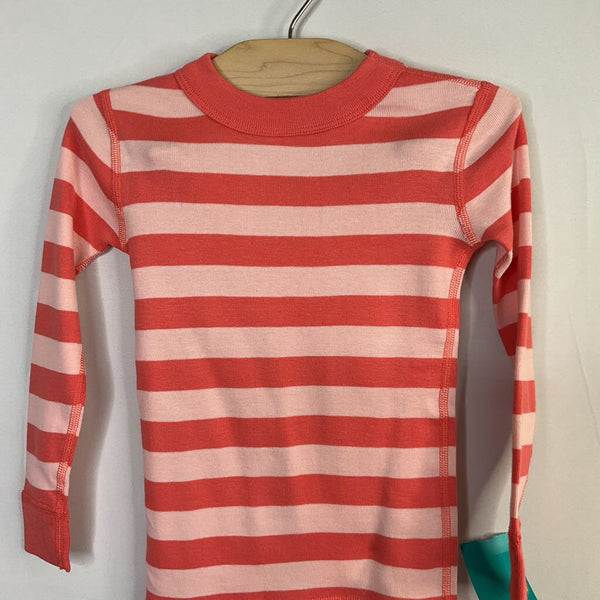 Size 3 (90): Hanna Andersson Pink Striped Organic Cotton 2pc PJs NEW w/ Tags