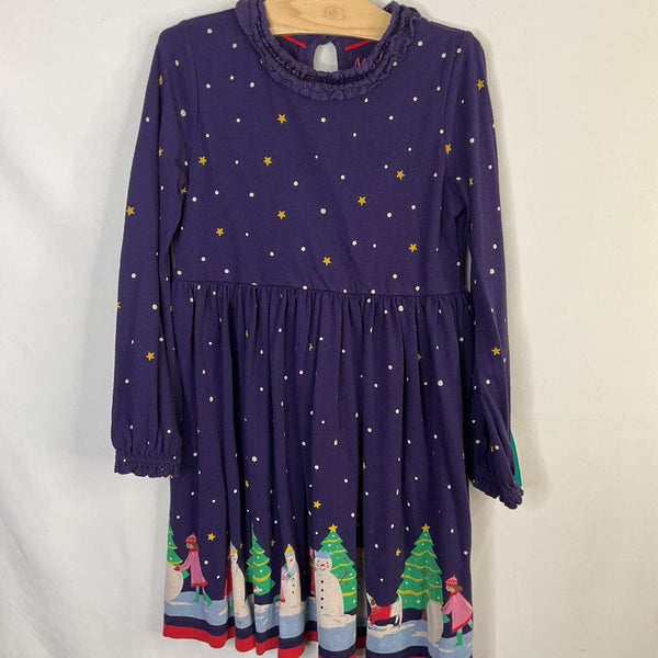 Size 6-7: Boden Navy/Multi Winter Wonderland Holiday Dress