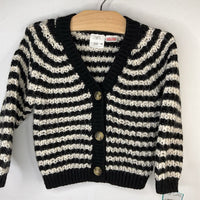 Size 18-24m: Zara Black/White Striped Cardigan