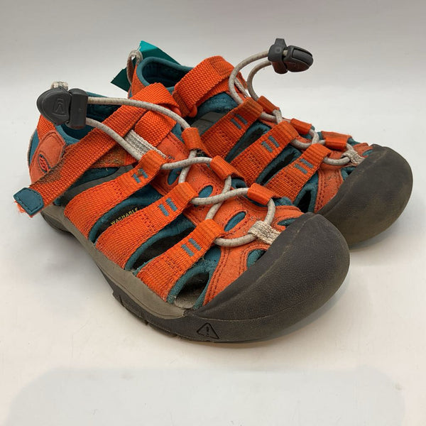 Size 13: KEEN Orange/Blue Velcro/Toggle Sandals