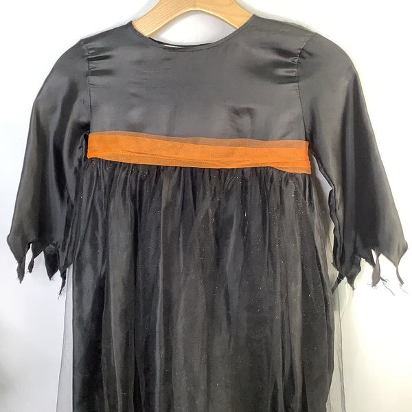 Size 7-8: Pottery Barn Black/Orange Sparkle Witch Costume Dress