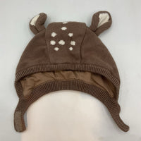 Size 3-6m: Janie and Jack Brown/White Deer Hat