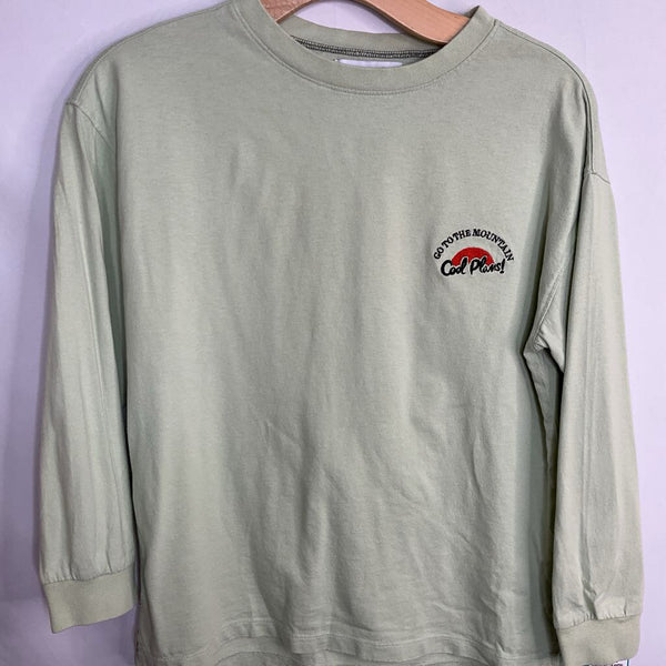 Size 10: Zara Green/Multi Mountain Graphic Long Sleeve Shirt