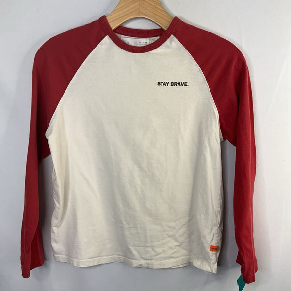 Size 10: Zara Red/White Long Sleeve Shirt